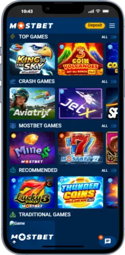 Mostbet Aviator app and casino games – play slots, crash games and live casino on mobile